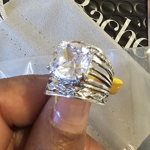 ‼️Brand NEW-NEVER WORN‼️Jean Rachel Silver and Ring with Clear Stone - Picture 4 of 4